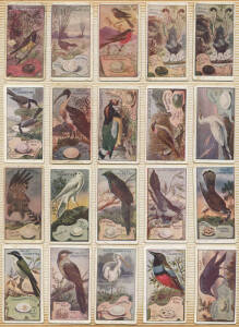 c1912-15 cigarette cards in old photograph album, noted 1912 Wills "Birds of Australasia" (100); 1913 Wills "Club Colours and Flags" (19). Poor/G.