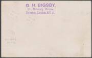 1925 (March 2) Capetwon-Durban postcard from GB endorsed "aia Capetown-Port Elizabeth-Durban/Experimental Air route" with 'S A AIR MAIL/2MAR1925/S A LUGPOS' cds. More than 2000 letters but only 67 postcards were flown. - 2