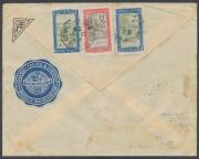 1926&nbsp;(Dec 9)&nbsp;Madagascar-France&nbsp;per French aviators&nbsp;Bernard & Guilbaud&nbsp;registered cover franked 25fr50c with scarce black/red 'PTT MADAGASCAR Serie E No 31/PAR AVION' label just tied by Tananarive cds, minor blemishes,&nbsp;Muller&nbsp;#1 rated 25,000pts. - 2