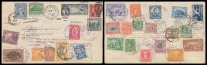 1926 (Dec 21) First Pan-American Flight per US Army in command of Major AR Dargue with stamps and cancels of the 24 Latin America & West Indies destinations visited, extensive certification & signature of witnesses beneath the flap. The ultimate in combin