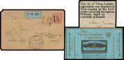 1928 (Sep 2) India-Iraq India '1½' on 1a Postal Card carried on the return flight to England by Captain Barnard & Flight Officer Alliott in the Fokker 'Princess Xenia' with octagonal 'KARACHI/31AUG28/UNPAID' d/s & 'MAGIL' arrival cds, signed by both pilot