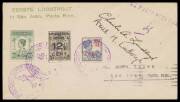 1929&nbsp;(Sep 28)&nbsp;Suriname-Puerto Rico per&nbsp;Charles Lindbergh&nbsp;with Suriname stamps tied by flight cachet in violet & 'EERSTE LUCHTPOST/...' h/s in green, San Juan airmail slogan b/s, signed "Charles A Lindbergh" & "Anne M Lindbergh".