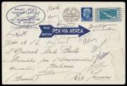 1930 (Dec 17) Italy-Brazil per General Italo Balbo's Trans-Atlantic Massed Flight, commemorative envelope with 'PRIMO VOLO/TRANSATLANTICO/...' imprint in blue at U/L, Flight 7L70c (Cat &pound;1800 as a used stamp)