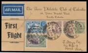 1931 (April 25) Calcutta-Rome Aero Philatelic Club of Calcutta illustrated cover carried on the First Experimental Australia-England flight in the 'Southern Cross' with India KGV &frac12;a, 1&frac12;a x2, 3a & 4a tied 'CALCUTTA GPO/1MAY31' d/s and 'ROMA/19V/31' arrival