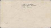1931 (July 28) Japan-United States by Clyde Pangborn & Hugh Herndon Jr in "Miss Veedol" with Japanese 1&frac12;sn & 8&frac12;sn tied by Japanese cds and US Red Cross 2c cancelled on arrival at 'WENATCHEE/WASH', signed "Clyde Pangborn" & "Hugh Herndon Jr". - 2
