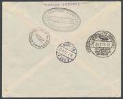 1932 (Sep) Paraguay-Germany per "Graf Zeppelin" registered to Australia with flight cachets including oval 'SERVICIO AEREO/CONDOR-ZEPPELIN/TRANSATLANTICO' on the flap - 2