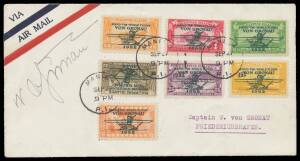 1932 (Sep 29) Philippines-Germany plain cover with 'ROUND-THE-WORLD-FLIGHT/VON GRONAU' Overprints tied by Manila d/s & 'FRIEDRICHSHAFEN/10.11.32/(BODENSEE)' arrival b/s, signed by the pilot "WvGronau". The final sector of his Round The World flight. 28 co