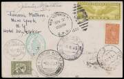 1933 (June 3) Around The World Attempt cover flown by James Mattern in the 'Century of Progress' signed Jimmie Mattern with USA Winged Globe Airmail 8c tied 'NEW YORK,NY/GPO' duplex, Norway 'JOMFRULAND/4VI33' & Moskow transits plus Russia 5k & 15k tied Kh