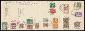 1936 (June 26) Australia-England #612 oversize cover endorsed & signed "Carried on 21,000 mile flight in aeroplane ZKABR Francis Chichester pilot" with Airmail 3d tied Sydney on departure, then stamps & cds of Netherlands Indies 'DENPASAR/13.7.36', Strait