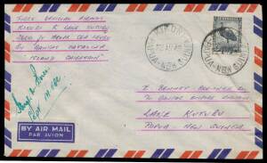 Post-World War II&nbsp;flights including 1945 Re-Opening Flight covers (AAMC&nbsp;#P160 & 161) with labels signed "A Jacobson"&nbsp;& "HH Deigan", first regular civilian airmail (#P164 & 164a), 1949 Kikori-Lake Kutubu cover (#P186) signed "Hugh M Birch", 1951 Rabaul-Bui