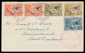 1930s flights including 1930 Wau-Rabaul (#P25) & 1931 Wau-Lae (#P33) both with 'GUINEA AIRWAYS/LIMITED' cachets in violet plus two more covers with the cachet to New Zealand & England respectively, 1931 Port Moresby-Salamaua (#P35), 1933 three covers on f