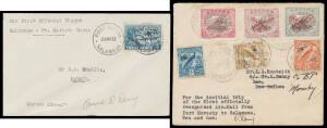 1932&nbsp;group of Guinea Airways flights by Orme Denny including two signed covers comprising #P41 Lae PO opening, #P42 Bulolo PO opening, #P43&44 Salamaua-Port Moresby and return the outward leg cover with Ormond P Denny signature, #P45&46 Port Morsby-Kokoda