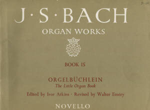 SHEET MUSIC for organ including an extensive collection of Johann Sebastian Bach, church music etc. G/VG condition.