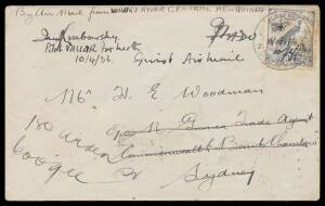 1933 (April 4) Whagi River-Lae-Salamaua #P59 cover inscribed "By Air Mail from Wahgi River Central New Guinea / First Air Mail" with Undated Birds 3d 'AIR MAIL' overprint tied 'LAE/11AP33/NEW GUINEA' d/s in transit & manuscript endorsed "WAHGI 10/4/33" by