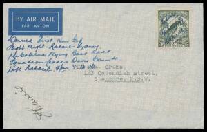 1941 (Dec 4) Rabaul-Sydney #P154 cover endorsed "Carried First Non Stop Night Flight Rabaul Sydney per Catalina Flying Boat RAAF Squadron Leader Davis Commdr Left Rabaul 5pm 4.12.41" signed J Davis on face with Undated Birds 5d manuscript cancelled "5pm 4