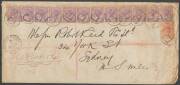 VICTORIA - COMMERCIAL PERFINS: Selection on Hagners including several pairs & several on piece plus usages on PPCs x3 (one of 1920 "tied"), on 1900 James Spicer & Sons cover, on 1901 Trustees Executors & Agency registered cover (opened-out) & on oversize - 6