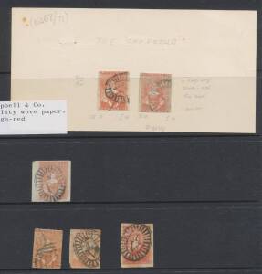 HALF-LENGTHS - Balance of the Half-Lengths on album pages & Hagners comprising 1d x69, 2d x11 & 3d x97, a few multiples including 1d strips of 3 & 4, again condition is very mixed but many are fine &/or attractive; also 3d forgeries sheet of 50. High cata