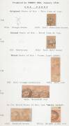 HALF-LENGTHS - THOMAS HAM PRINTINGS: Mounted range of Ham shades comprising ONE PENNY SG 1b (poor), 5 pair, 5a, 8 & 8a pairs, 9a strip of 3, 12 pair on piece & 12a huge marginal example; TWO PENCE SG 3, 3a, 6, 6a, 10, 10a, 13b, 13c, 15, 15a, 15b strip of - 2