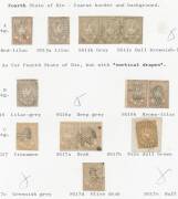 HALF-LENGTHS - THOMAS HAM PRINTINGS: Mounted range of Ham shades comprising ONE PENNY SG 1b (poor), 5 pair, 5a, 8 & 8a pairs, 9a strip of 3, 12 pair on piece & 12a huge marginal example; TWO PENCE SG 3, 3a, 6, 6a, 10, 10a, 13b, 13c, 15, 15a, 15b strip of - 4