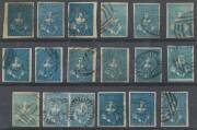 HALF-LENGTHS - CAMPBELL & FERGUSSON PRINTINGS: 3d shades between SG 29 & 31d singles x33 & a pair, all with full margins & generally very fine, Cat £1750 approximately. (33) - 3