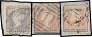WOODBLOCKS - 1854-55 Imperforate 6d 'TOO LATE' x2 (one on piece) & 1/- 'REGISTERED' x8 (one on piece), all with full margins, also Rouletted 1/- 'REGISTERED' SG 55 rouletted at left & right clear of the design, mostly fine to very fine, Cat &pound;2500. (11)