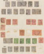 LAUREATES - Bundle of old auction lots - some from the 1960s! - with many better stamps including 3d mauve x15 (two unused), 8d orange x2, 8d brown/pink Wmk '10' mint, 10d grey x3 and 5/- red & blue unused, also 2d Wmk '2' part-reconstruction of 94/120 po - 2