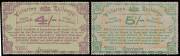 RAILWAY STAMPS - 1879 Large Format with Security Underprint Wmk V/Crown 1d to 5/- complete plus the Wmk '2' 4/- purple/yellow-green #1330 all handstamped 'Specimen' in script type (KTM Type 14), several with the Watermark Inverted, a few minor gum-creases