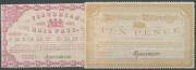 1882-87 New Values & Designs &frac12;d brown-red/cream (faults), 1&frac12;d dull violet-blue, 8d - 3