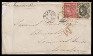 POSTAL HISTORY - Bundle with Classic frankings including 1856 OHMS with Half-Length 3d & apparently signed at lower-left by the famous explorer Robert O'Hara Burke (?), 1857 with postmaster's endorsement "Raglan/22 10 57" on the flap, 1859 with very fine 