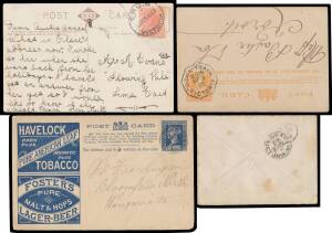 TRAVELLING POST OFFICES - Collection of covers with all different array of TPO markings on cover Postal Card or PPC mostly removed from Les Molnar's exhibit pages (including from pages in earlier versions of the exhibit), a high proportion are cancellatio