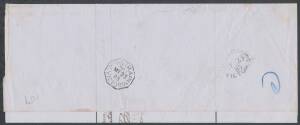 TPOs: MELBOURNE-GEELONG-BALLARAT 1865-1890 - DOWN TRAIN 1: Type 3 (Small Octagon) largely superb b/s of MY23/83 on Justice of the Peace lettersheet to Little River, "turned" & processed with superb BN '175' & fine oval 'LITTLE RIVER' d/s plus superb Type 