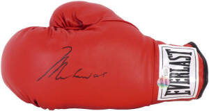 MUHAMMAD ALI, signature on 'Everlast' boxing glove. With 'Online Authentics' No.OA-7847273.