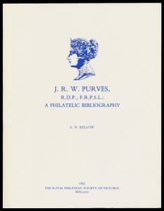 VICTORIAN PHILATELIC LITERATURE - "Purves Library" with eight soft-cover monographs plus "JRW Purves: A Philitelic Bibliography" by Geoff Kellow, also hardcover works "The Emblems 1857-63", "The Registered & Too Late Stamps", "The Postage Dues", "The Post