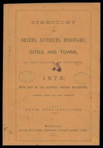 VICTORIAN NON-PHILATELIC LITERATURE - VICTORIAN MUNICIPAL DIRECTORIES: Extensive collection of these valuable reference volumes that were published annually from 1865, and that contain all sorts of useful information about every city/town/borough/shire in