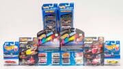 MATTLE: Group of Hotwheels Blister Packs Including Mini Automagic (3229); And, Gift Pack Race Team III (18836); And, Pro Racing Christian Fittipaldi (19248); And, 2000 First Editions Ferrari 365 GTB/4 (23928). All mint and unopened on original cardboard c