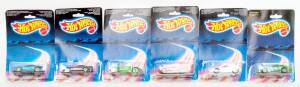 MATTEL: Group of Hotwheels 1980s 'Speed Fleet' Including Flat Out 442 (Light Green); And, Ferrari Testarossa (1897); And, Classic Cobra (2535). All mint and unopened on original cardboard cards. (18 items)