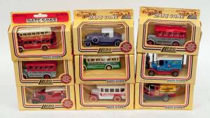 LLEDO: Group of 'Days Gone' Including Aeroplane Jelly Van (6); And, Darley Dale & Matlock Bus (10); And, Car (19). All mint in original cardboard packaging. (54 items)