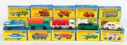 MATCHBOX: Group of 1960s Lesney Era 1-75 F Style Model Cars Including Mercedes Truck (1); And, Volkswagen (15); And, Kennel truck (50). All mint in original cardboard packaging. (41 items) 