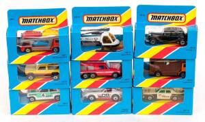 MATCHBOX: Group of Model Cars Including Matra Rancho (MB 37); And, Car Transporter (MB 11); And, Renault 5.TL (MB 21). All mint in original cardboard packaging. (36 items)