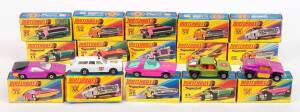MATCHBOX: Group of 1970s 'Superfast' H Style Model Cars Including Baja Buggy (13); And, Guildsman 1 (40); And, Alfa Carabo (75). Most mint, all in original cardboard packaging. (19 items)