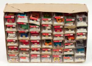 MAJORETTE: Group of Model Cars Including Maharadjah (237); And, Bulldozer (255); And, Fourgon VW Tole (226). All mint in original plastic display case (42 items).