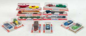 MAJORETTE: Group of Model Cars and Trucks Including Surb/Voilier (365); And, Semi B.N. Carriere (377); And, Ferrari 312 (232); All mint in original plastic packaging. (55 items)