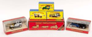 MATCHBOX: Group of Models of Yesteryear Including Special Limited Edition Austin 7 Collection (YS 65); And, 1929 Garrett Steam Wagon (Y 37); And, 1910 Renault Van (Y 25). All mint in original cardboard packaging. (11 items)
