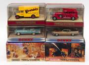 MATCHBOX: Group of Model Cars Including 'Models of Yesteryear' 1933 Cadillac Fire Engine (Y61); And, 'Dinky' 1957 Chevrolet Convertible (DY27); And, 'Fire Engine Series 1939 Bedford Tanker (YFE04). All mint in original cardboard packaging (24 items)