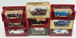 MATCHBOX: Group of 'Models of Yesteryear' Including 1919 Harrods Walker Electric Van (Y29); And, 1922 Foden Damplast Wagen (Y-27). All mint in original cardboard packaging. (62 items)