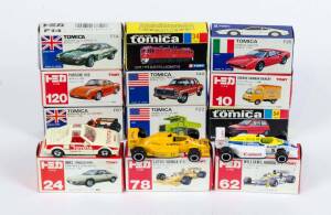 TOMICA: Group of Model Cars Including MR2 (Prototype) (24); And, Lutus Honda F-1 (78); And, Williams Honda F1 (62). All Mint in original cardboard packaging. (30 items)