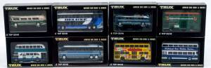 TRUX: 1:76 Group of 'Aussie Big Rigs & Busses' Models Including 1981 Mercedes Benz 0305 MK III (TX20B); And, 1980 Denning Mono Coach (TX16G); And, 1952 ACE Regent 111 Double Decker Bus (TX6F). All mint in original cardboard packaging. (36 items)