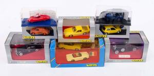 VEREM: Group of Model Cars Including Peugeot 305 Pompiers (232); And, Abarth (362); And, Musee (306). Most Mint in original cardboard and plastic packaging. (38 items)