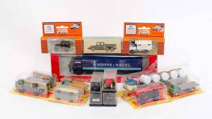 Group of Miscellaneous Model Cars and Trucks Including EKO: Transporte Cisterna (2046); And, EKO: Micro Miniaturas Modelos de Aviones F-86F 'Sabre'; And, HERPA: Wagener Miniature Automobile. Most Mint in original cardboard packaging. (67 items)