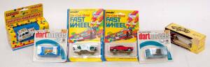 Group of Miscellaneous Model Cars Including PLAYART: Fast Wheels; And, ZYLMEX: Dart Wheels; And, EFSI: Stop Blister packs. Most mint in original cardboard packaging. (70 items)